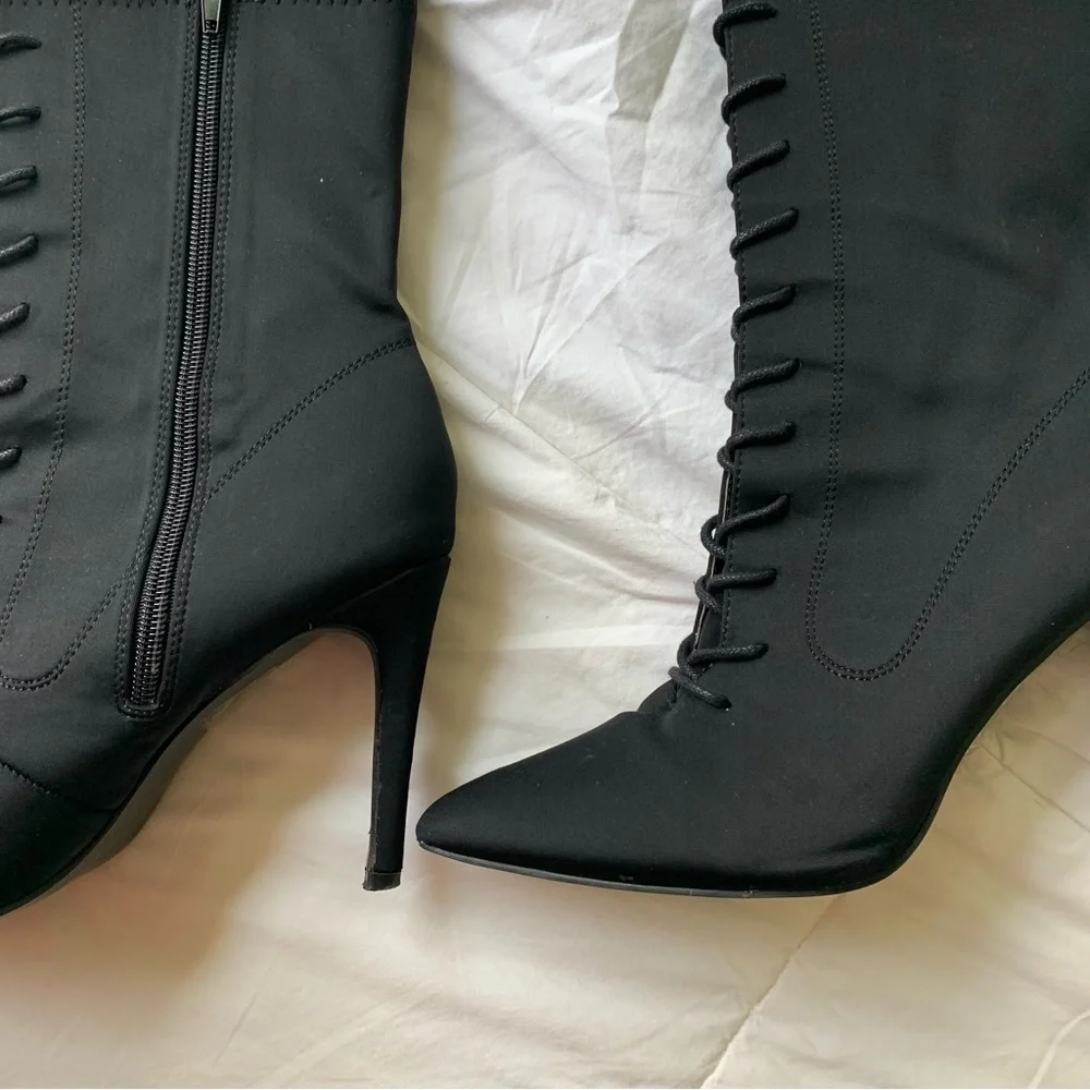 AKIRA Black Heeled Boots - Picture 4 of 6